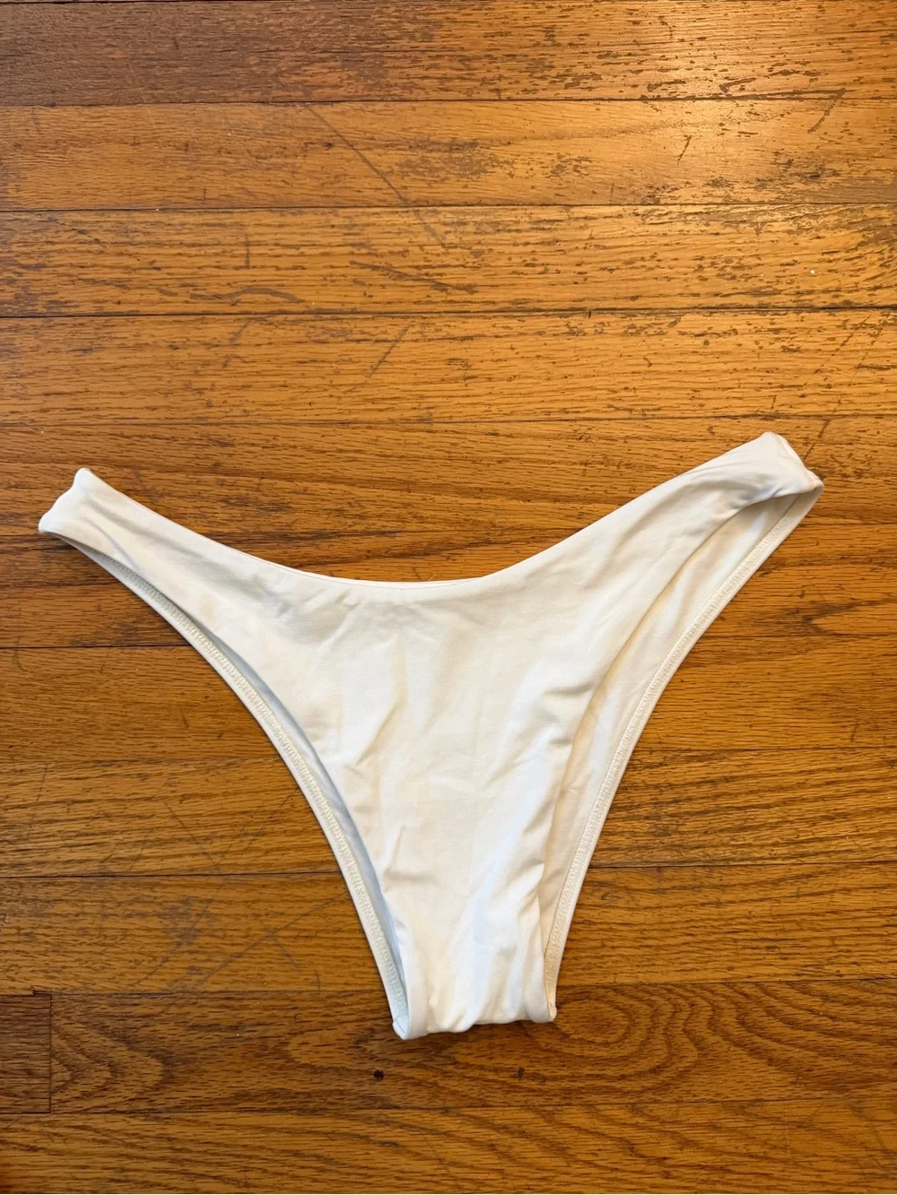 Monday Swimwear White Ivory V-Neck Tie Bikini Set